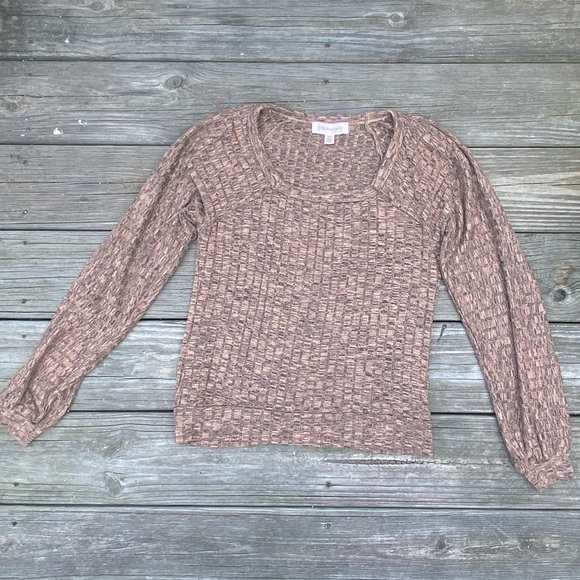 Philosophy sweater brown black with slight puff sleeves - Picture 2 of 12